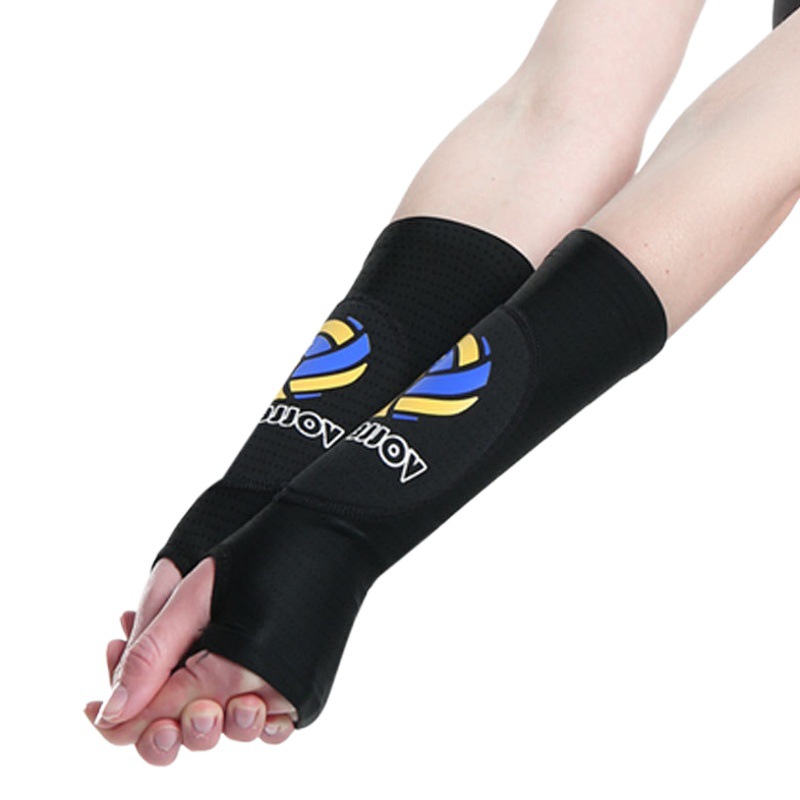 Venta caliente deportes brazo guardia voleibol femenino anti-colisión esponja presión entrenamiento examen ligero transpirable dedo cubierta brazo guardia
