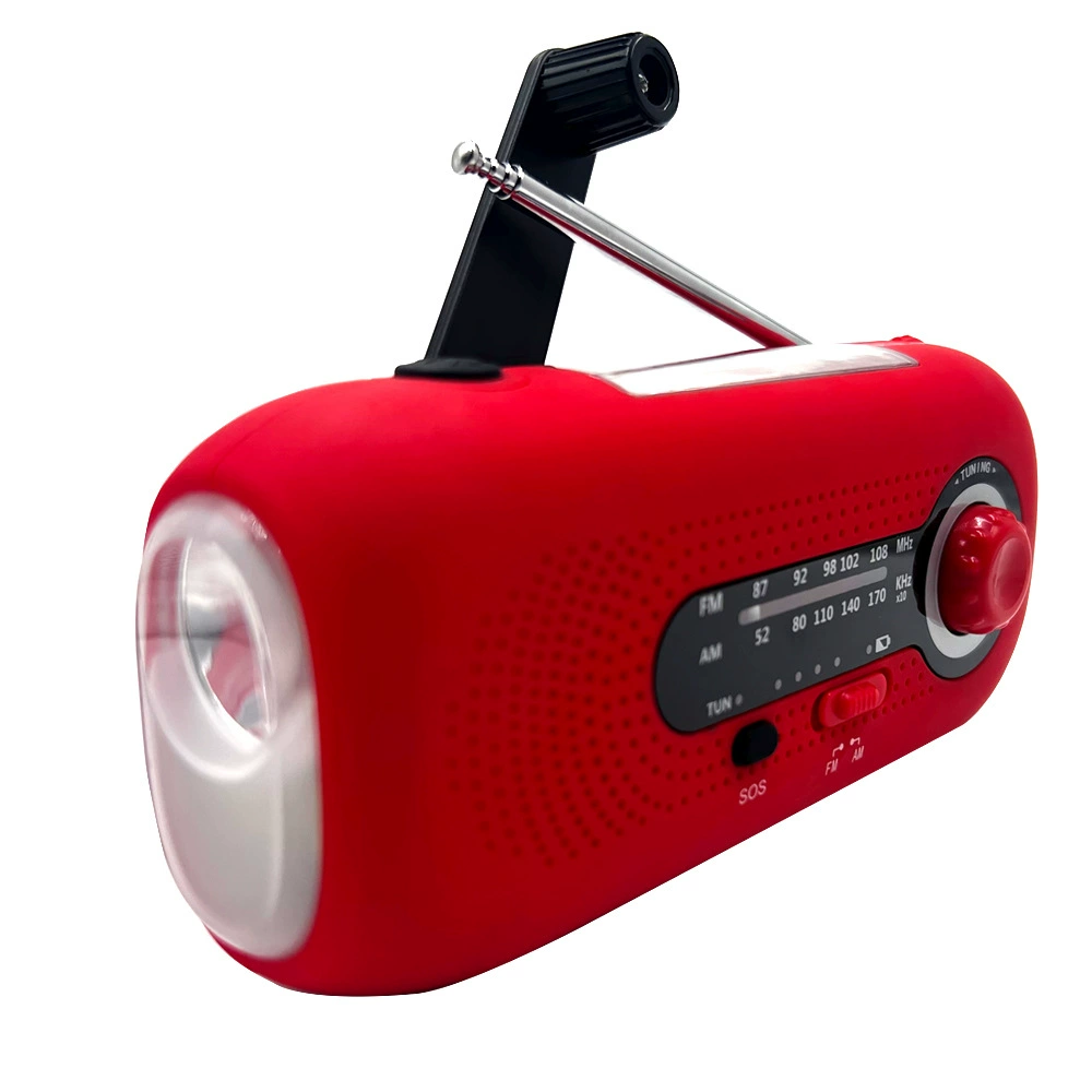 Фабричный прямой многофункциональный открытый фонарик SOS аварийный Солнечная энергия руки Радио WB Погода трансляция