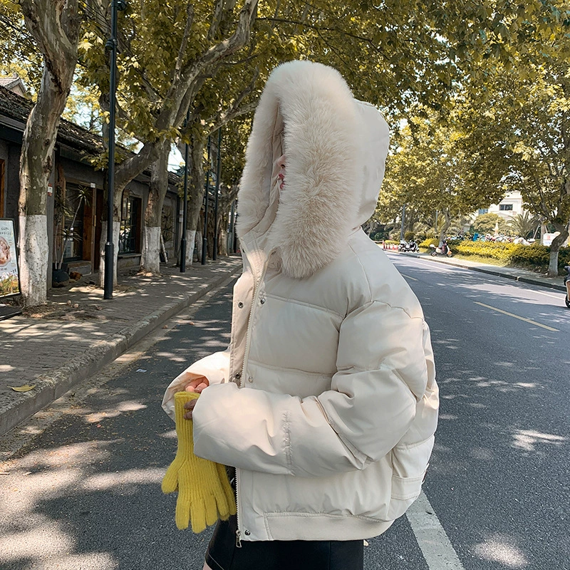 Winter short down jacket with down, 2024 years, Korean style, oversize, increased thickness, for teenagers