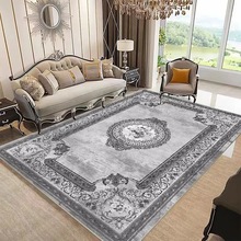 跨境欧式家用水晶绒地毯耐脏耐磨古典客厅茶几波斯沙发地垫可代发