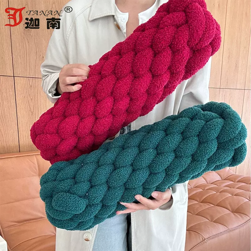 北欧圣诞节ins打结抱枕卧室沙发客厅背靠羊羔绒床头睡觉靠垫抱枕