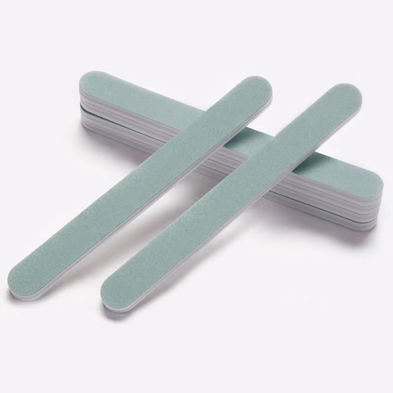 Nueva tira larga redonda de pulido de uñas palo de plata herramienta de uñas de doble cara manicura pulido tira de pulido de uñas