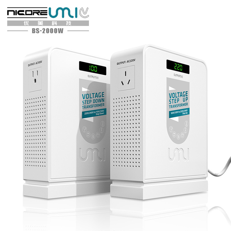 Beautiful 2000W Transformer 220V to 110V/100V US Japan Rice Cooker Hair Dryer Voltage Converter