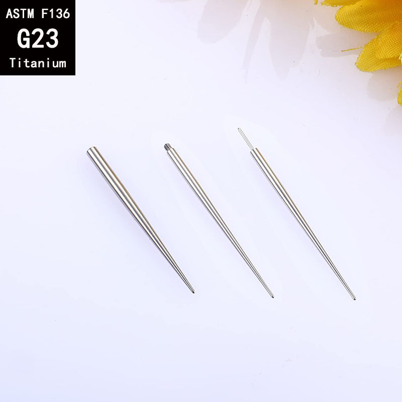 G23 Titanium Guide Needle Internal External Thread Straight Plug-In Piercing Tool F136 Alloy Rod detail image 9