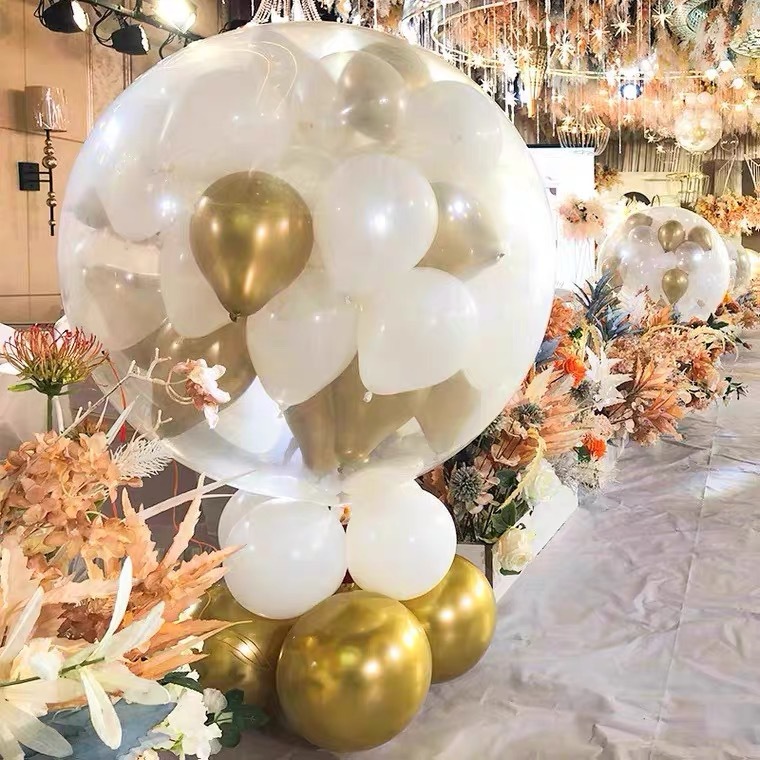 36寸大扁正圓啞光馬卡龍金屬批發氣球布置生日派對ktv裝飾地爆球
