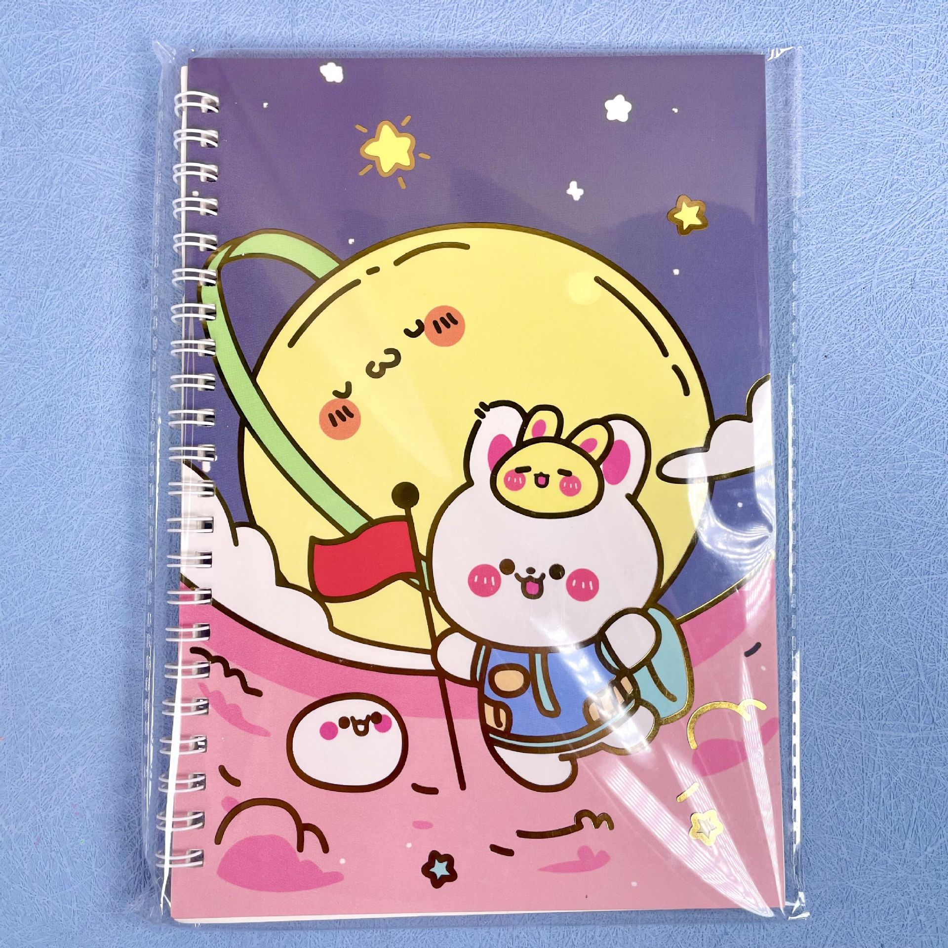 Espacio perro conejo cuaderno A5 bobina libro de dibujos animados Libreta de buena calidad ejercicio libro nuevo libro de una sola línea al por mayor