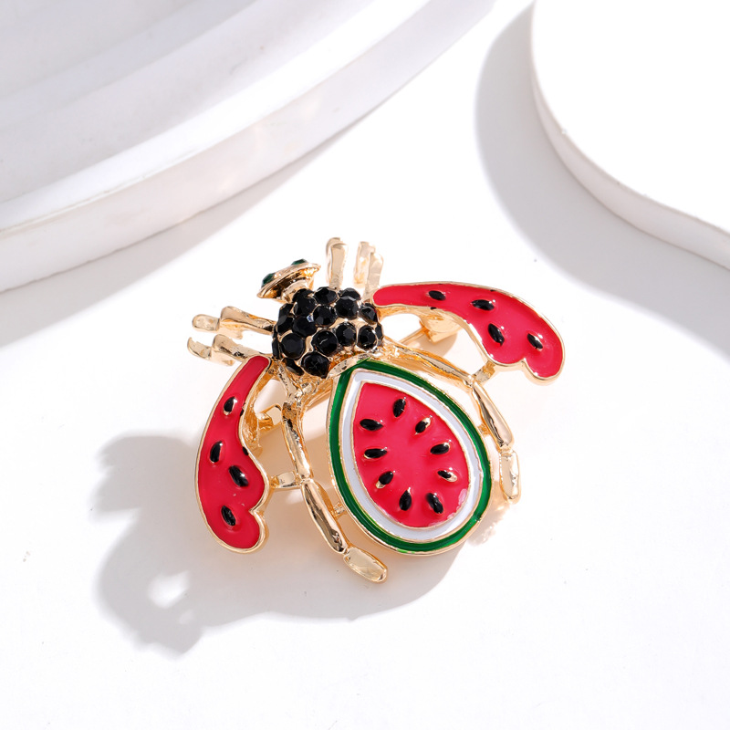 Cute Insect Alloy Enamel Plating Inlay Rhinestones Unisex Brooches display picture 10