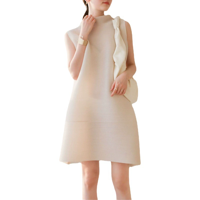 Прямые поставки с фабрики высококачественного летнего классического молодежного и красивого платья свободного кроя без рукавов однотонного цвета.