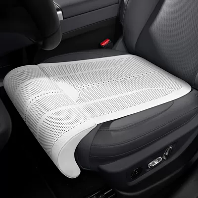 Universal car seat leg rest cushion, suitable for all seasons, perforated and breathable, leg support, integrated extended seat cushion for car use (Seat cushion, seat cover) - ideal-whiteextended-leg-rest-cushion-single-pack