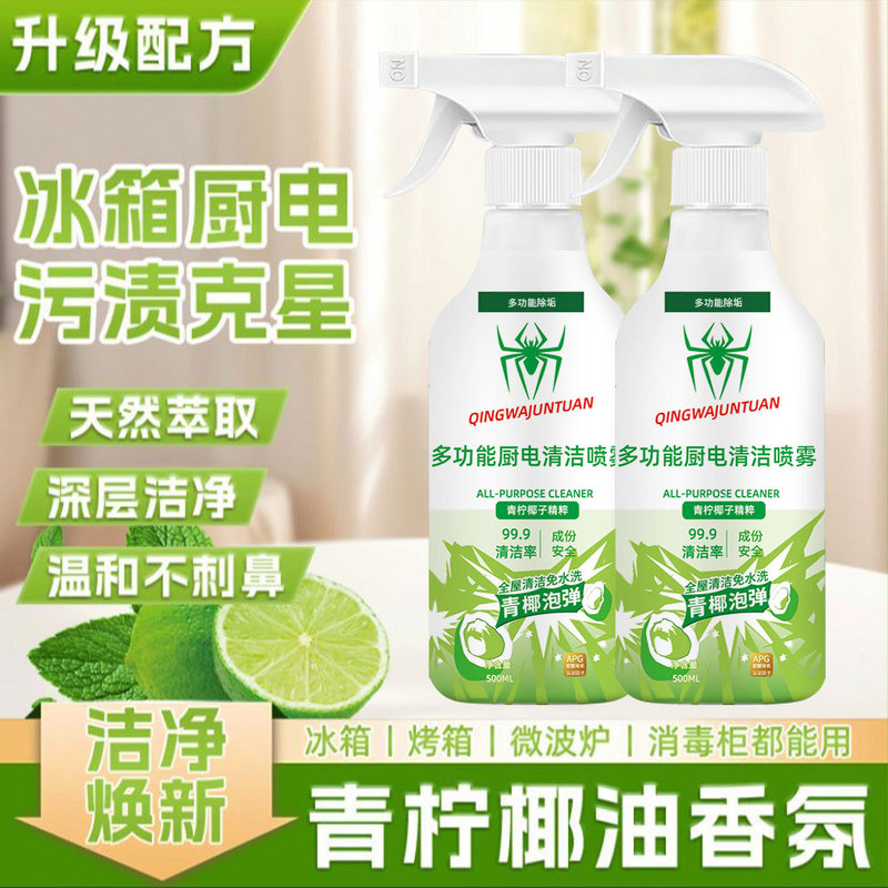 多功能泡沫清洁剂冰箱厨电清洁剂去味除臭清洁喷雾器清洁免水洗剂|undefined