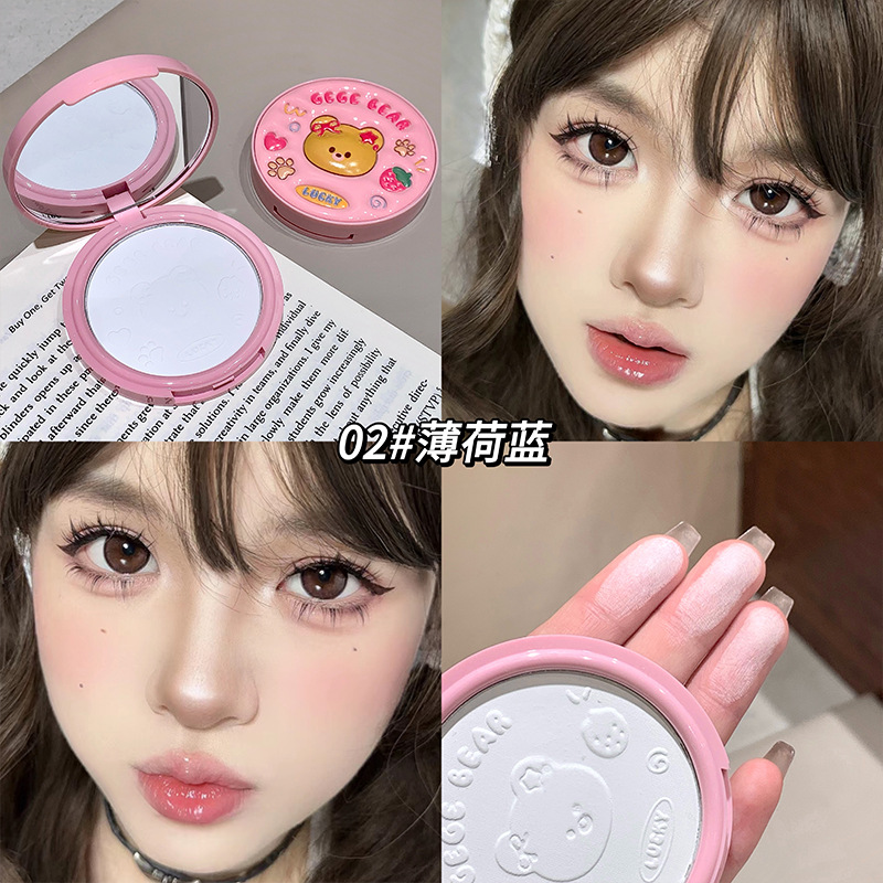 Gegebear cuero suave, ligero, polvo de maquillaje, polvo de maquillaje mate, polvo de maquillaje, polvo de maquillaje