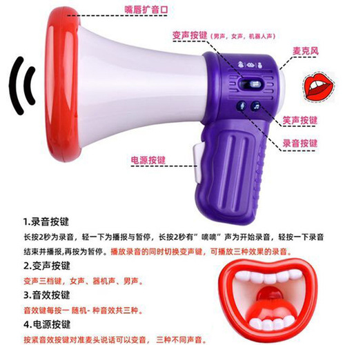 Internet celebrity lip speaker amplifier funny spoof voice changer children creative funny boy toy baby
