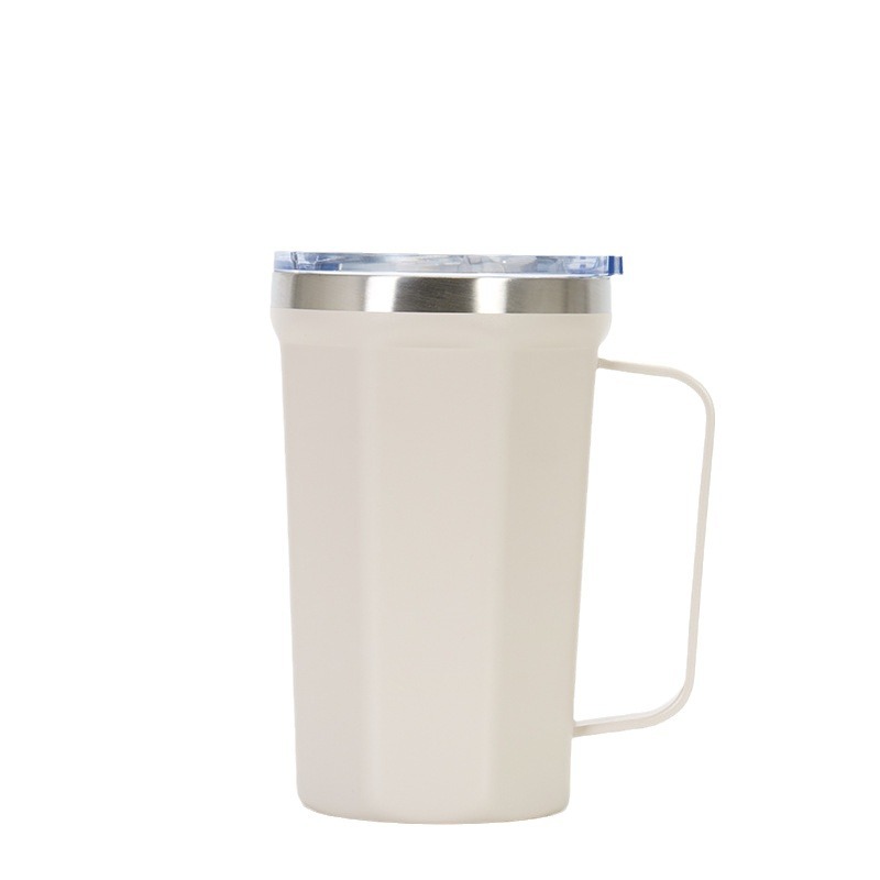 Taza de mango de vacío de doble capa transfronteriza Taza de aislamiento de coche portátil taza de café de mantenimiento en frío taza de oficina personalizada