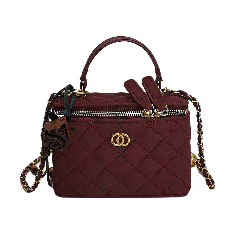Otoño y invierno de alta calidad bolso de mano para mujeres 2025 nuevo bolso de caja de fragancia bolso de cadena de diamante bolso de hombro