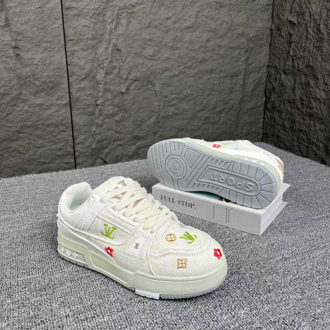 Trendy Brand Men's Shoes 2025 New Arrival Embroidered Print Sports Men's and Women's Couple's Canvas Casual Fashion Trendy Sports Sneakers