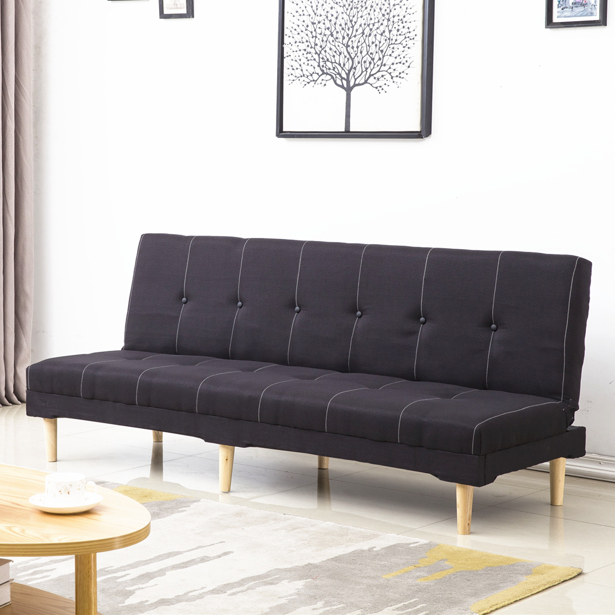 Fábrica directa sofá pequeño tipo simple cama plegable alquiler de alquiler económico esquina sala de estar dormitorio tienda al mediodía