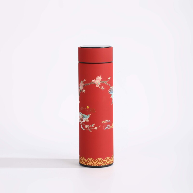 国潮中国风插画304不锈钢保温杯高颜值触摸显示温度水杯礼品杯子|undefined