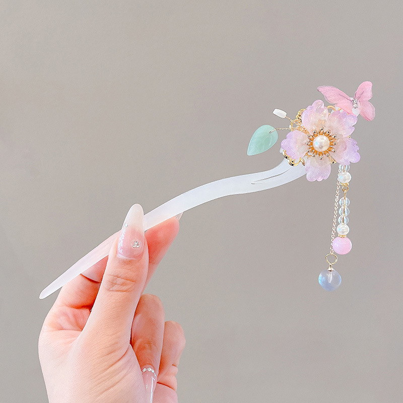 Nueva horquilla china, estilo antiguo, horquilla con flecos, sentido avanzado, traje antiguo, Hanfu, tocado para el cabello, cheongsam, horquilla, horquilla