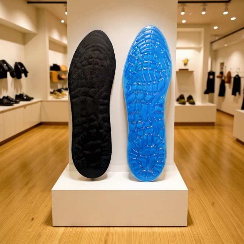 Sports Insoles for Men and Women, Cushioning, Shock-Absorbing, Soft Silicone, Summer Military Training, Outdoor Cushioning, Comfortable, Breathable, Non-Slip Fit