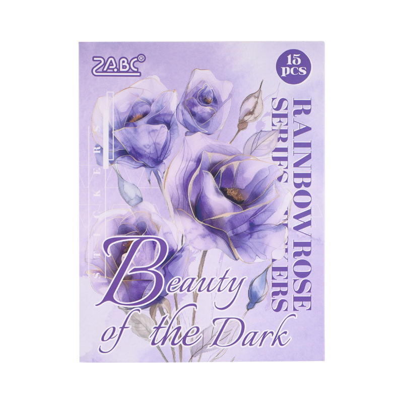 Rosas iris transparentes pegatinas impermeables para mascotas bolsas diy diario pegatinas transparentes rosas pegatinas florales