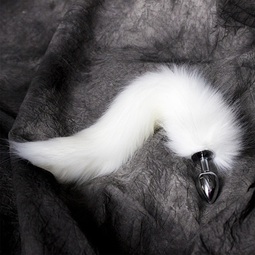Manufacturer wholesale back yard artificial fur tail sex toys women's utensils metal fox feather flirting toys