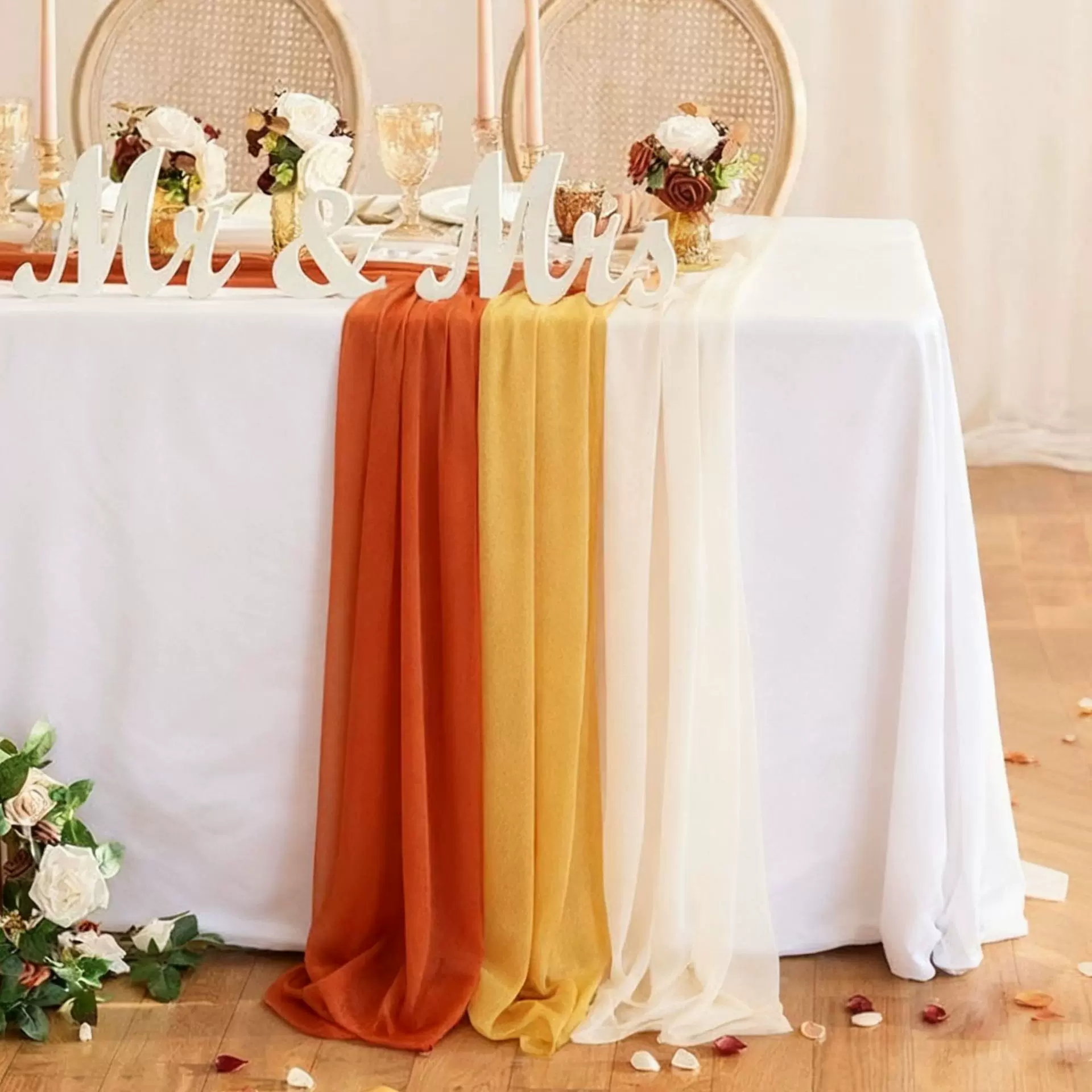 帷幔桌旗美人纱幔拱门婚礼草坪婚庆活动布置艺户外装饰桌旗垂幔帘