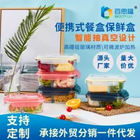 Портативный вакуум‑герметичный ланч-бокс (BESTFULL), боросиликатное стекло бэнто, пригоден для микроволновой печи, 650–1650 мл