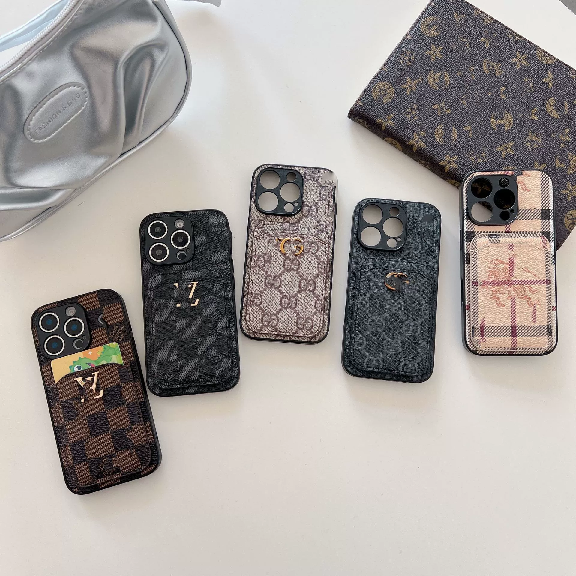 Apple, совместимый ретро держатель для карт, защитный чехол, iPhone 16, чехол для телефона, iPhone, 17promax, стиль легкой роскоши