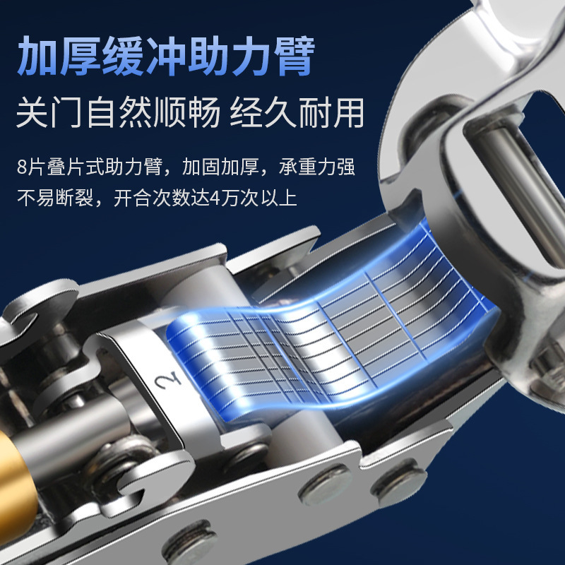 批发鞋柜门加厚不锈钢合页铰链 冷轧钢大中弯固定缓冲阻尼铰链|undefined