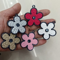 45mm个性両面革吊り穴五叶花DIY手作りビーズビーズストラップアクセサリーアクセサリーアクセサリー