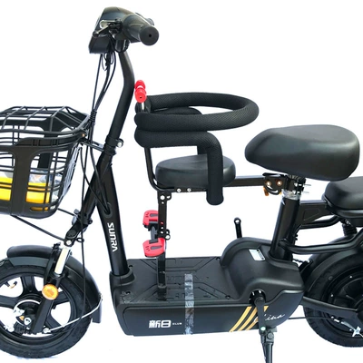 Scooter Baby Infant Safety – Electric car child seat - 308-thickened-single-seat-armrest-foot-half-guard-net-circle