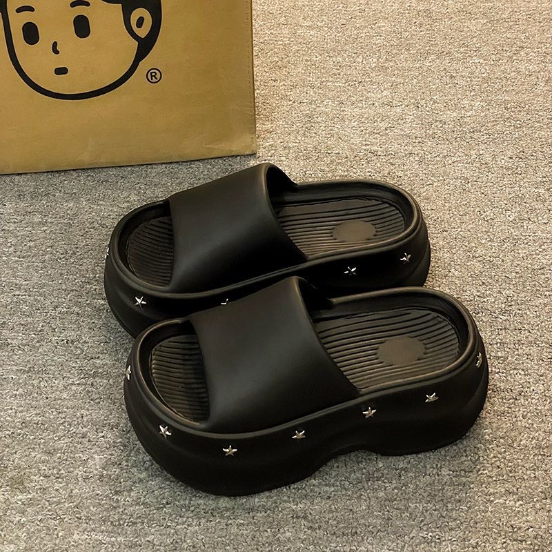 Women's Thick-soled Slippers 2025 New Spring/summer Slip-on Anti-slip Platform Outdoor Wear Beach Sandals For Women_vogvips.com
