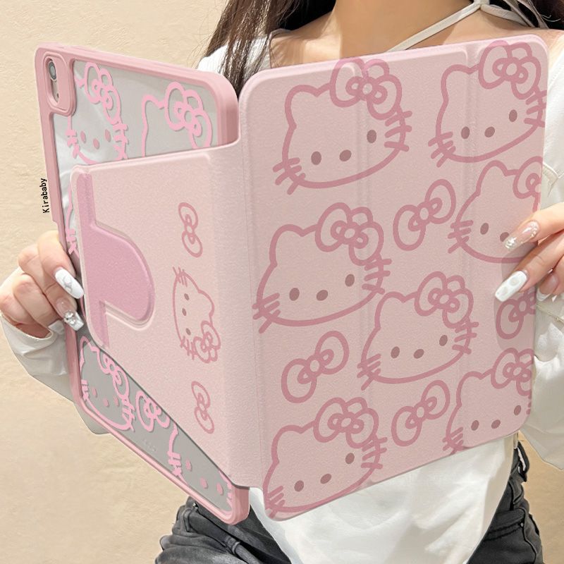 720 ° Rotating Suitable for iPad Case Mini7 New Model Air6/5 Acrylic 9.7inch Lines Kt Cat
