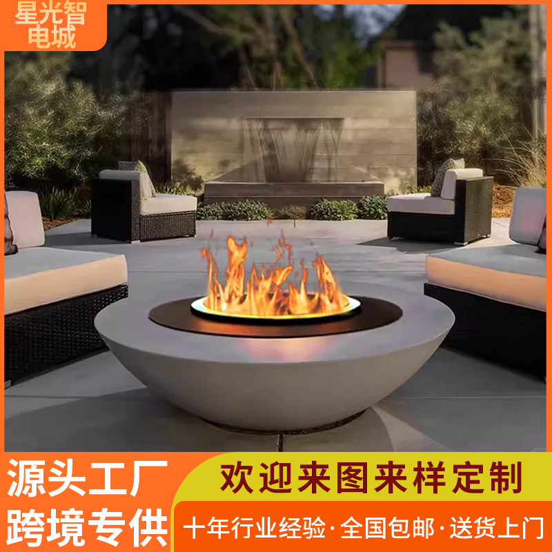 3D火焰电壁炉壁炉装饰取暖器展厅圆形雾化4D室内智能节能电热家用