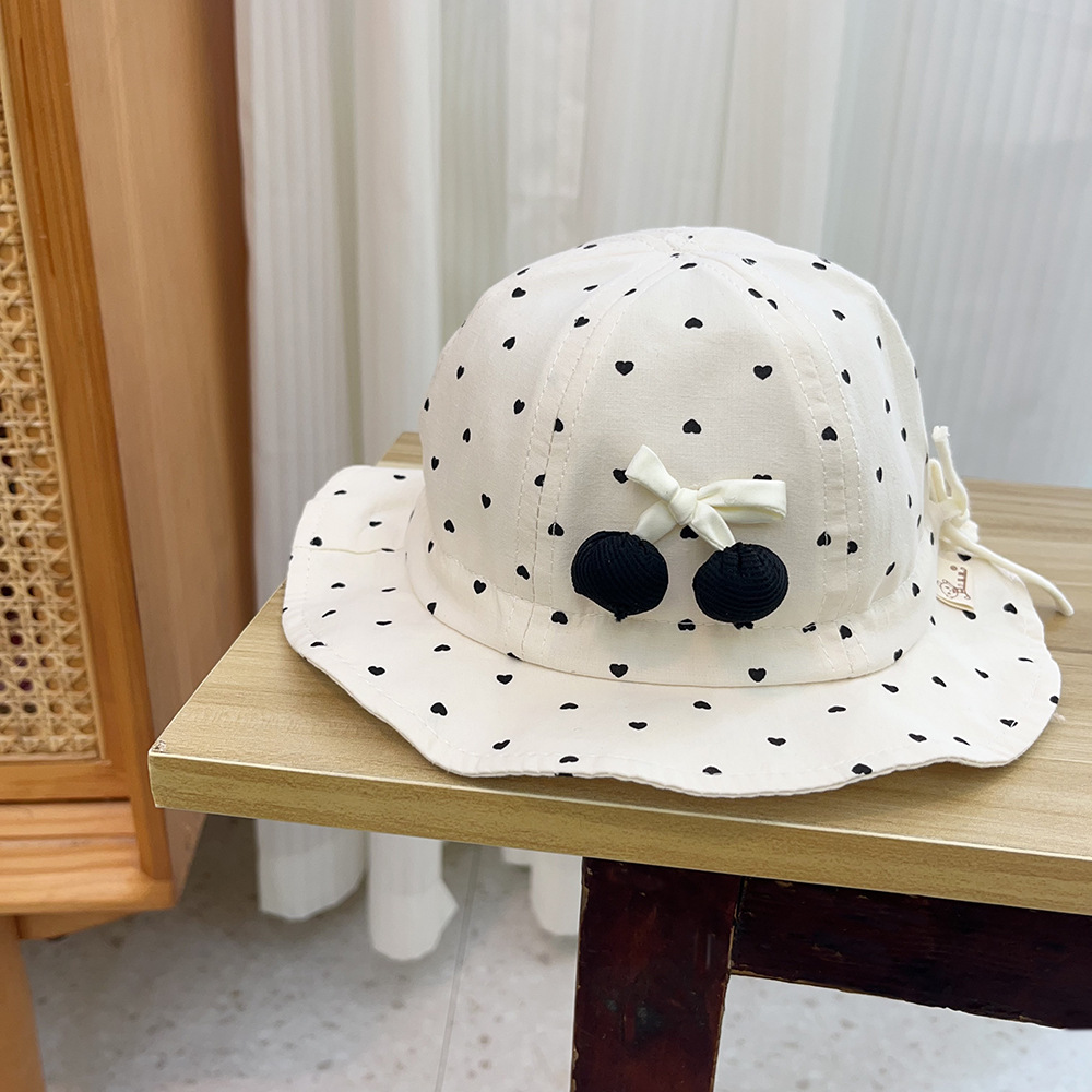 Baby bow bonnet, gorra de pescador, gorra de primavera y verano, gorra de bebé delgada ajustable, nueva moda de junio a diciembre