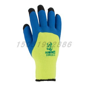 AIWIN 10413  保暖毛绒芯指尖加壮乳胶手套(大掌浸)劳保手套