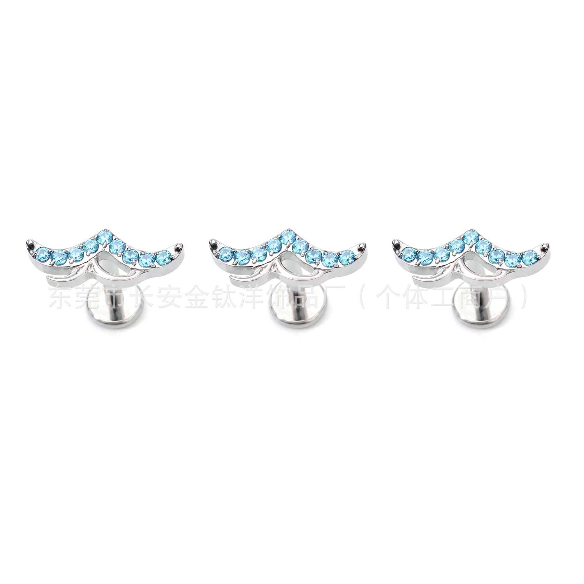 Labret piercing jewelry detail image