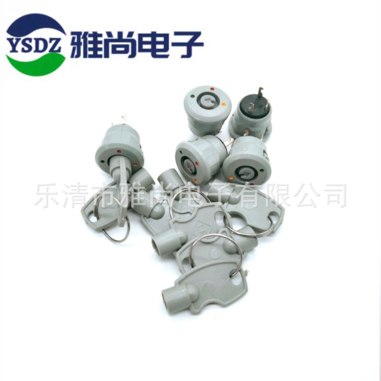 电话机钥匙开关 三脚两脚插簧 楼宇对讲门铃压簧QX-3J手动自复位