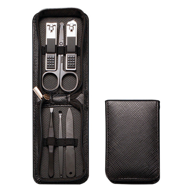 Black Nail Clipper Set 6 PCs Advanced Nail Clipper Manicure Set Portable Home Gift Nail Clipper Set
