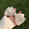 Advanced white hairgrip with bow, cloth, brand hairpin, 2022 collection, high-quality style, with embroidery