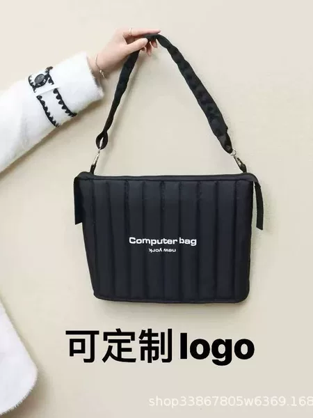 Can Add Logo, Daily Commuting Cross-Body Computer Bag, Shock-Absorbing Large-Capacity Shoulder Tablet Bag, Handbag Storage Bag