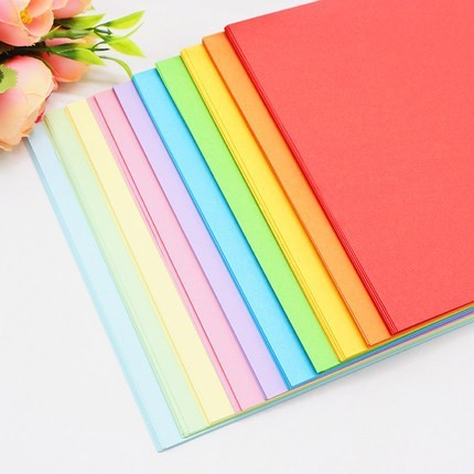 1 pack of A4 pink printing copy paper 80g handmade origami 100 sheets multi-color paper-cut kindergarten