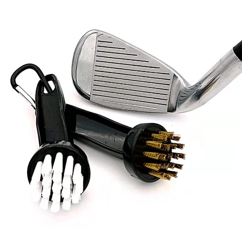 Golf brush, club cleaning brush, own factory golf golf round head brush, copper bristle cleaning brush
