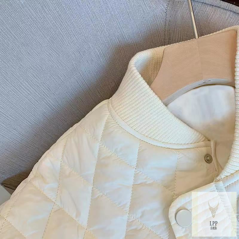 클리어런스 가을과 겨울 짧은 코튼 패딩 코트 여자 마름모꼴 디자인 야구 세트 폭격기 재킷 우아한 올 매치 코튼 패딩 재킷