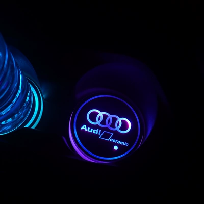 Anti-slip mat USB Charging Seven-Color Led Non-Slip - audi-single