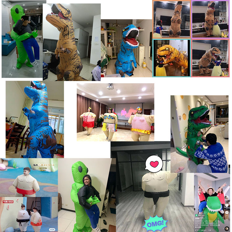 Cross-border Halloween rides flamencos inflables trajes creativos espectáculo nuevo cos divertidos accesorios trajes inflables