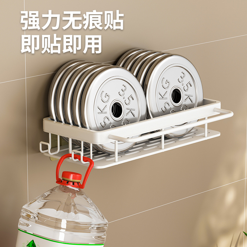 Closet Sponge Drain Rack Kitchen Shelf Without Drilling White Wall Multifunctional Spice Rack Home Sink Storage Rack