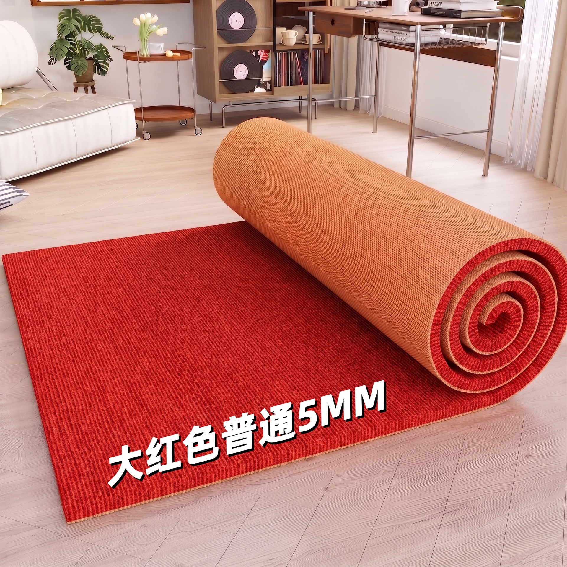 TPE 밝은 빨간색 단일 줄무늬 약 5mm
