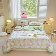 外贸跨境水洗棉新疆棉夏凉被批发一件代发（可真空压缩打包）YSY