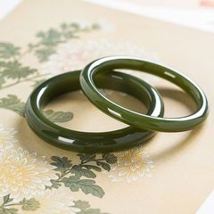 厂家批发外蒙料玉石手镯仿和田玉且末蓝手镯网红直播爆款手镯批发